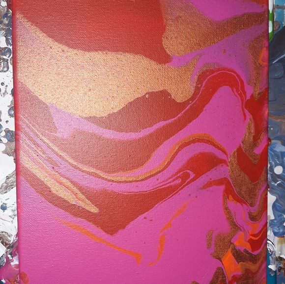 2 8×10 personally done Acrylic painting pours - Picture 1 of 2